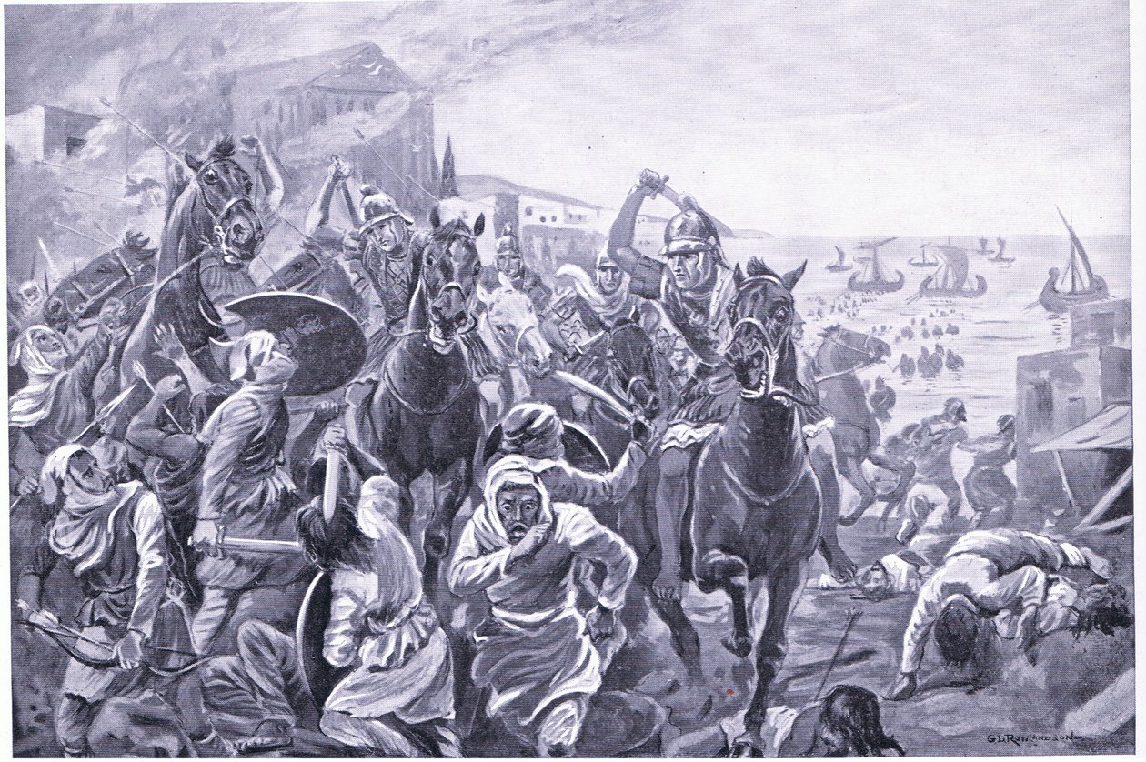 Erobringen af Tyr af Evagoras fra Cypern af George Derville Rowlandson