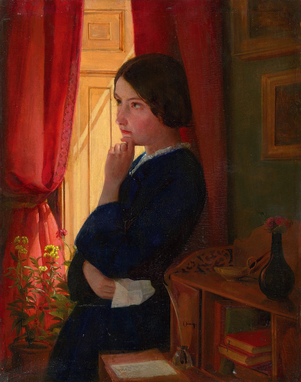 Overvejer et svar, ca.1860 af George Dunlop Leslie