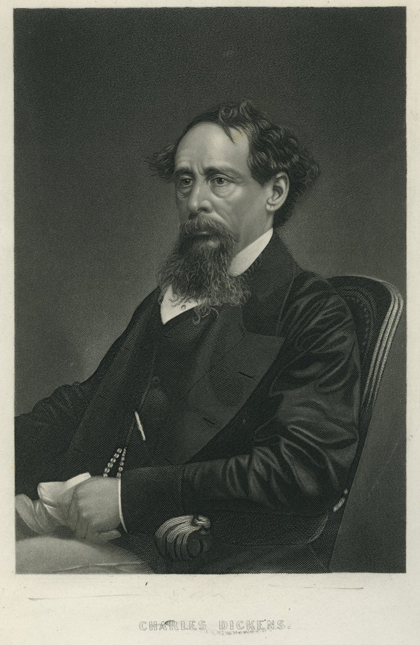 Charles Dickens, ca. 1865 (mezzotint) af George Edward Perine