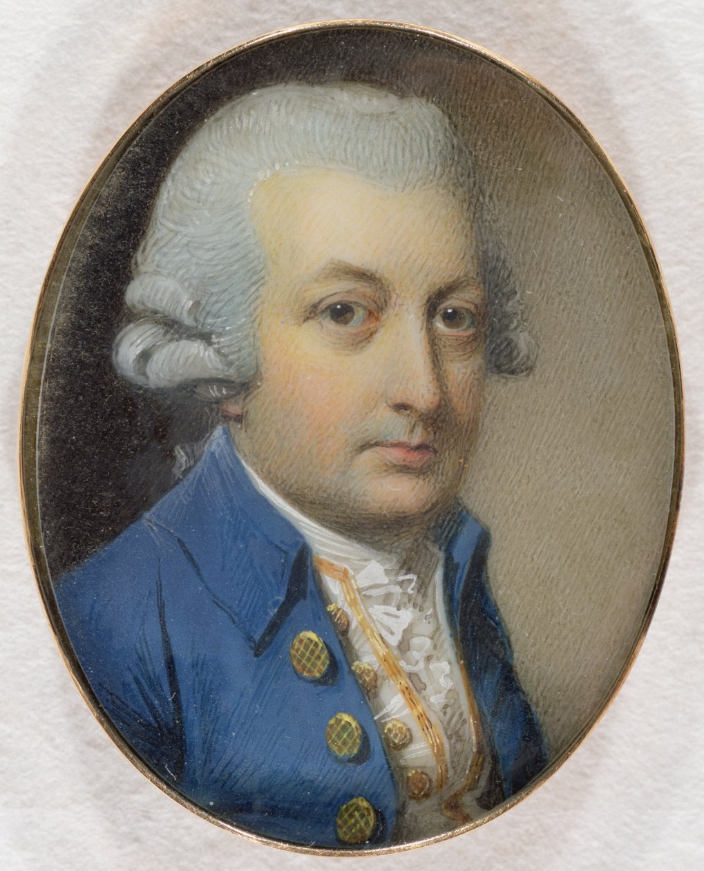 Portræt af en gentleman, 1787 (wc og gouache på elfenben) af George Engleheart