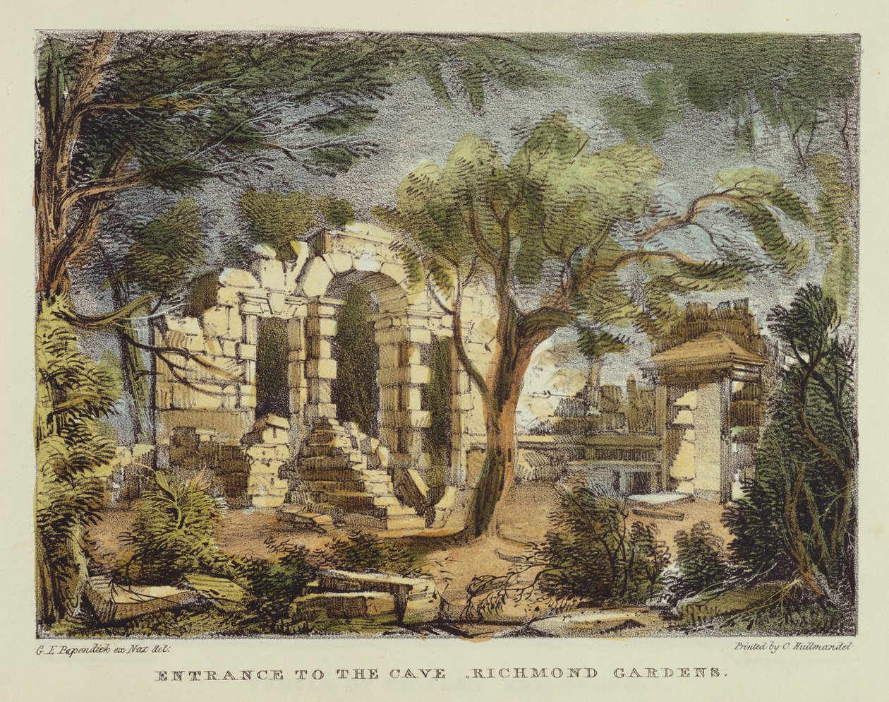Indgang til Cave, Richmond Gardens, plade 18 fra 