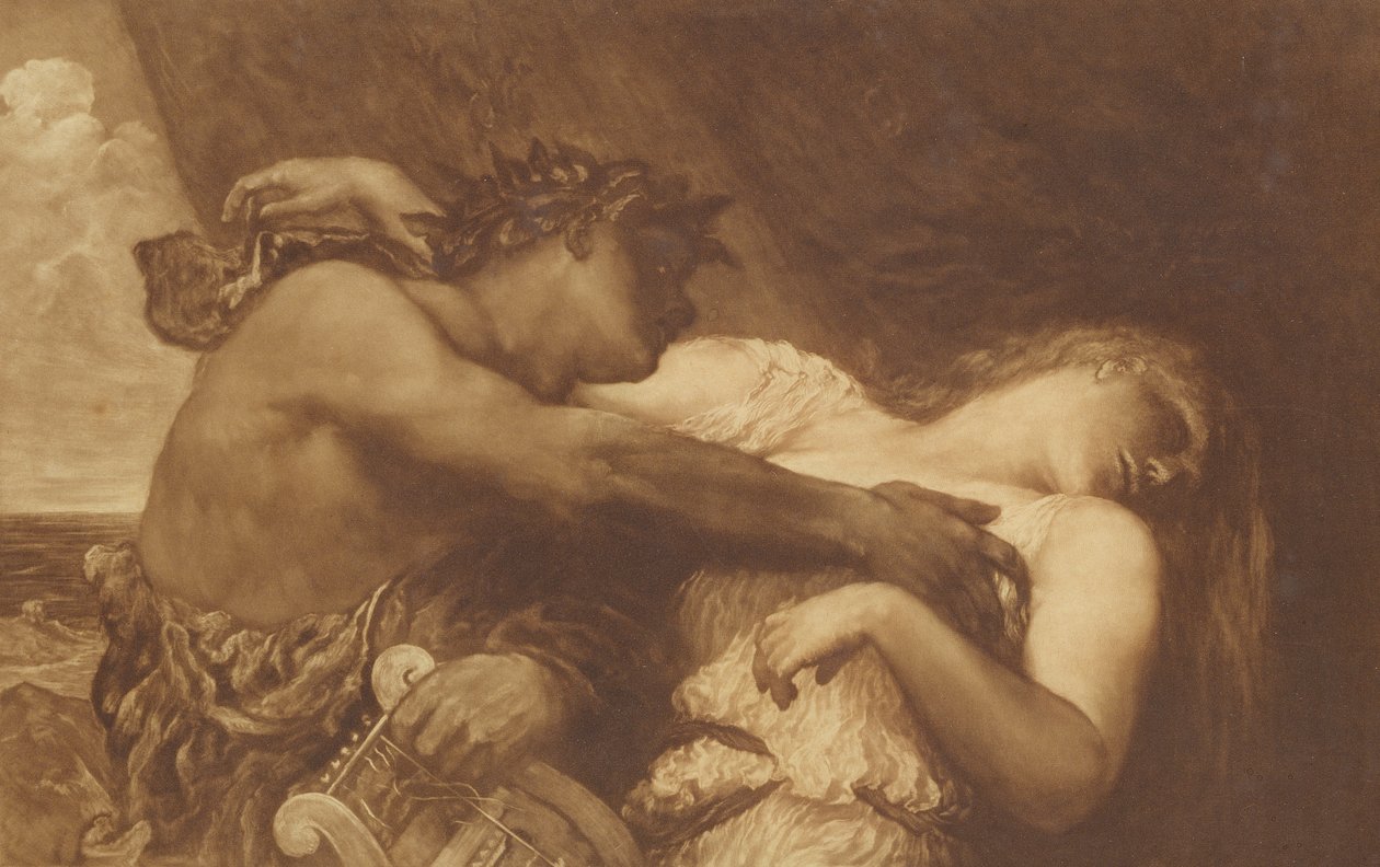 Orfeus og Eurydike, 1870-72 (mezzotint) af George Frederick Watts