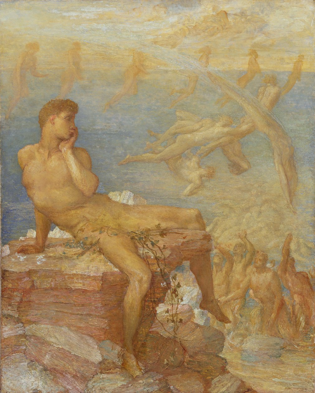 Den græske poesi geni, ca. 1875 af George Frederick Watts