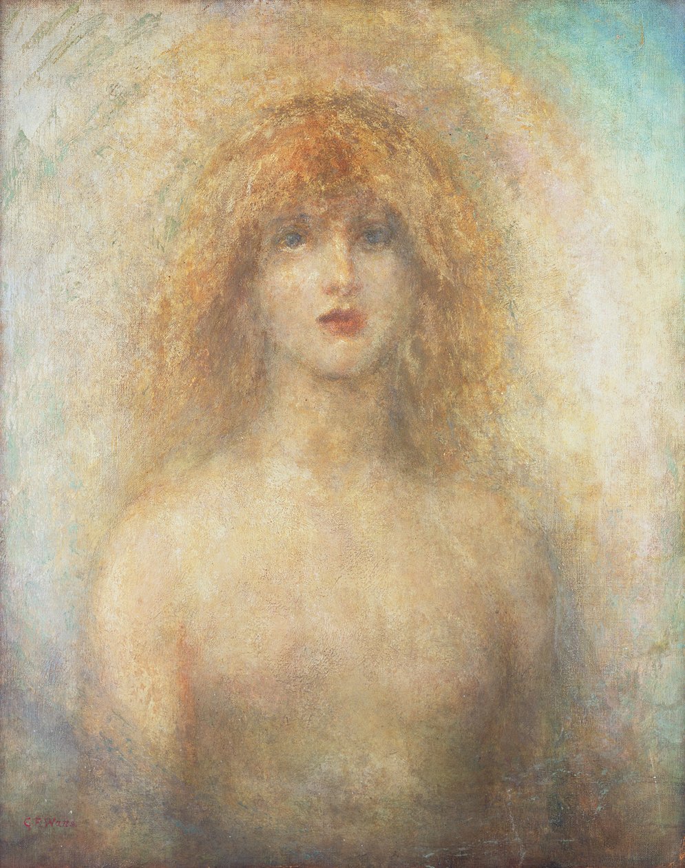 Uldra, The Scandinavian Spirit of the Rainbow in the Waterfall, 1884 af George Frederick Watts
