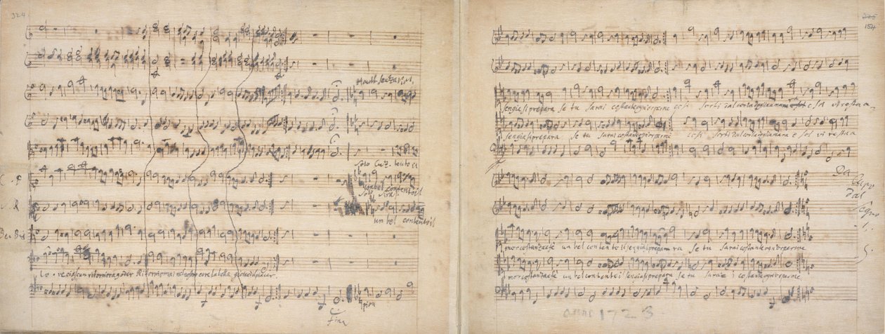 Sidste omkvæd Julius Caesar autograf manuskript Handel af George Frederick Handel