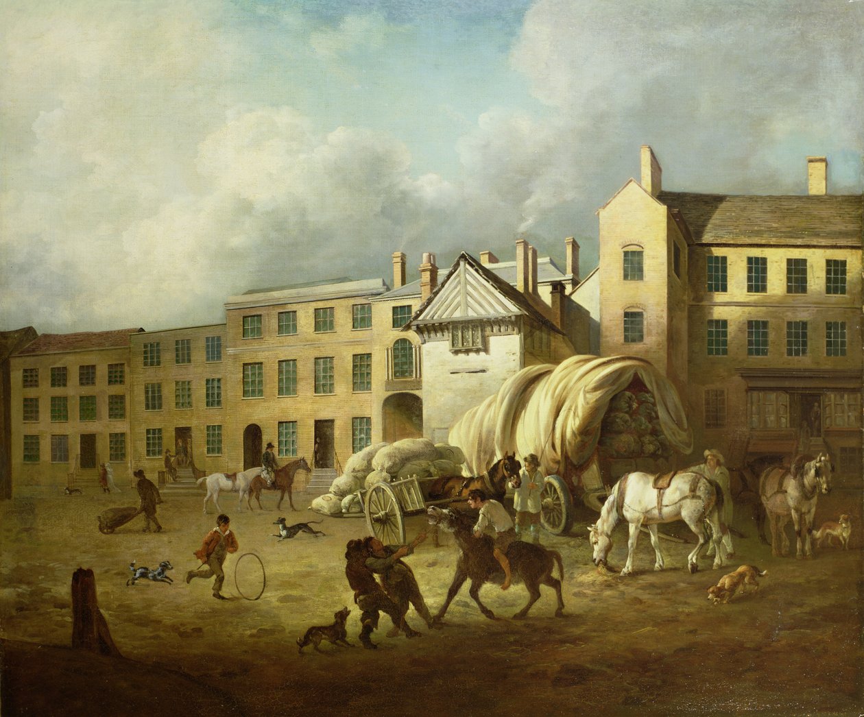 En byscene af George Garrard