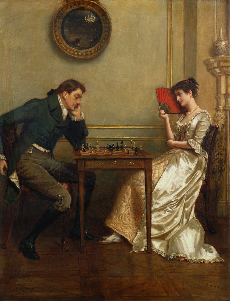Et spil skak af George Goodwin Kilburne