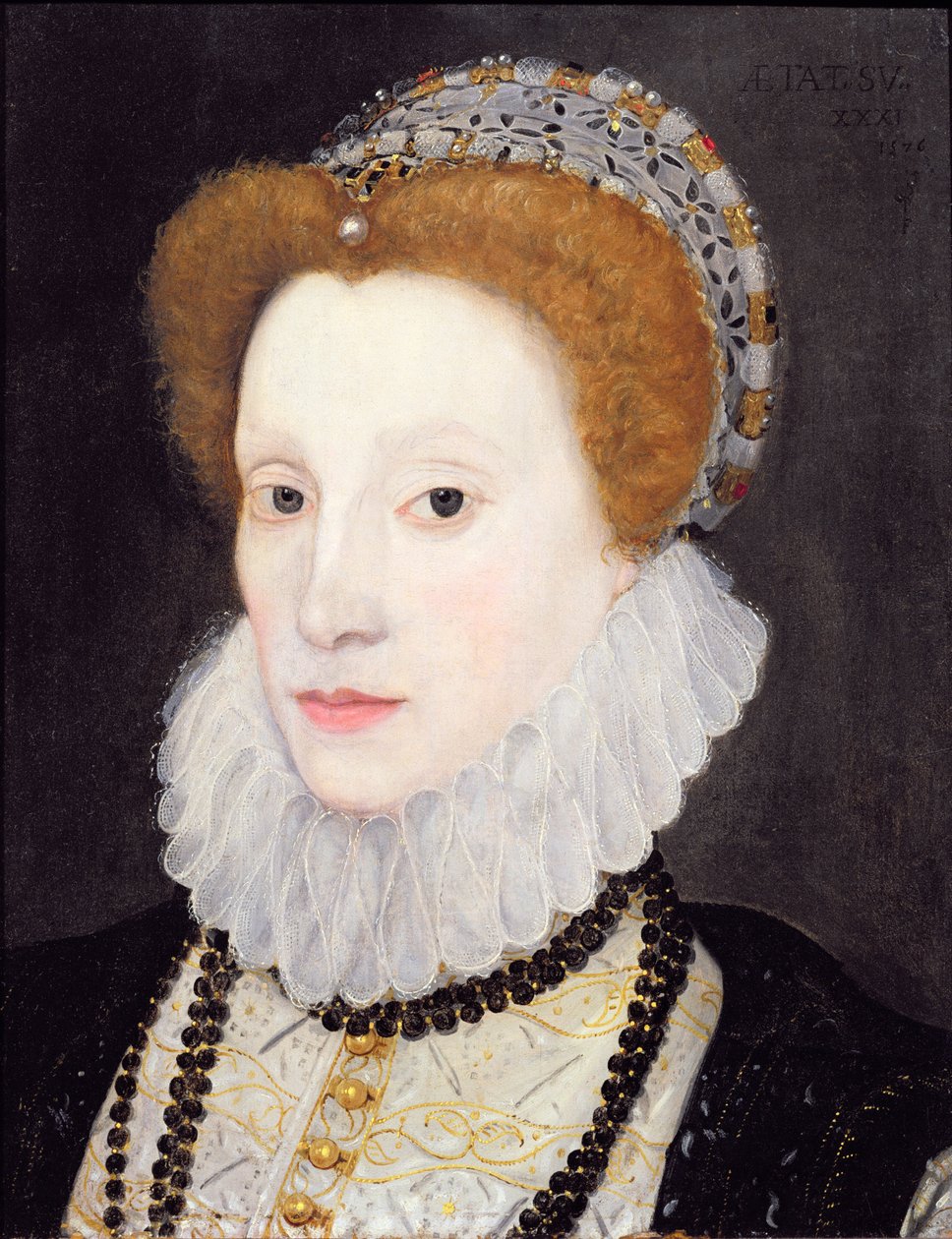 Portræt af en kvinde (siges at være Elizabeth I), 1576 af George Gower