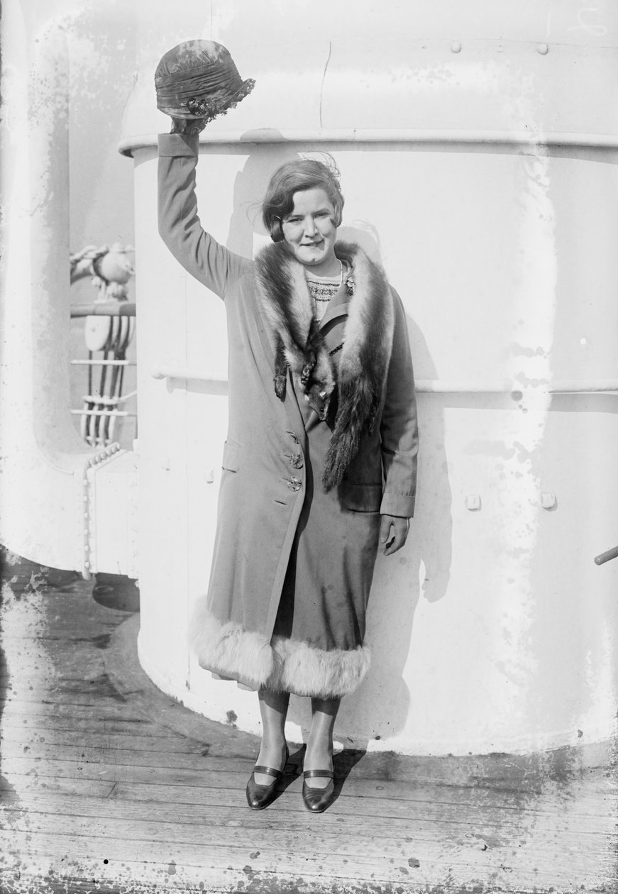 Gertrude Ederle vender hjem til New York efter at have svømmet i Kanalen, 1926 af George Grantham Bain