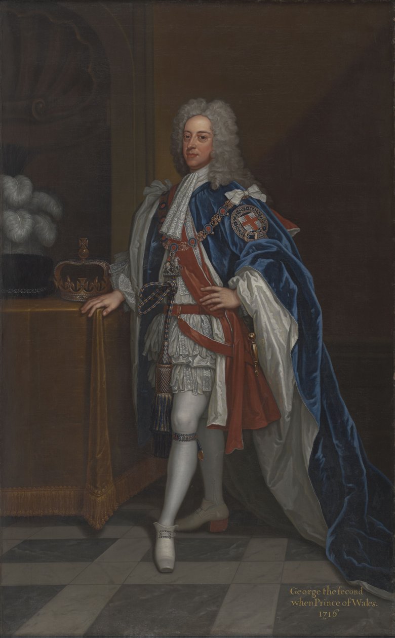 Portræt af kong George II, da prins af Wales (1683-1760) af George Hamilton Constantine