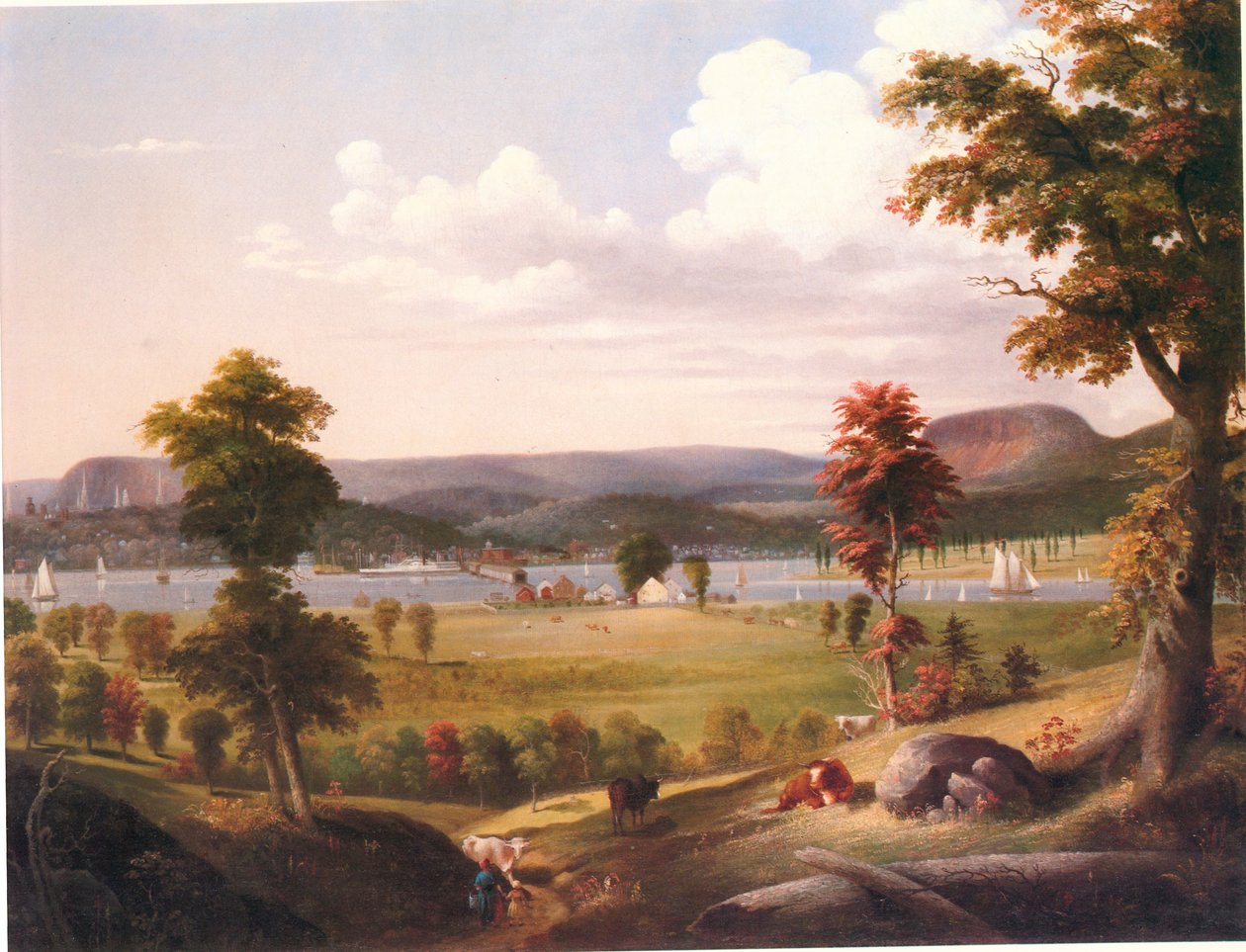Sommer i New Haven, udsigt fra East Haven af George Henry Durrie