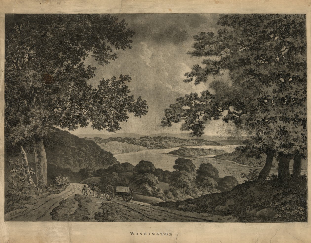 Washington, 1795 (akvatinte) af George Isham Parkyns