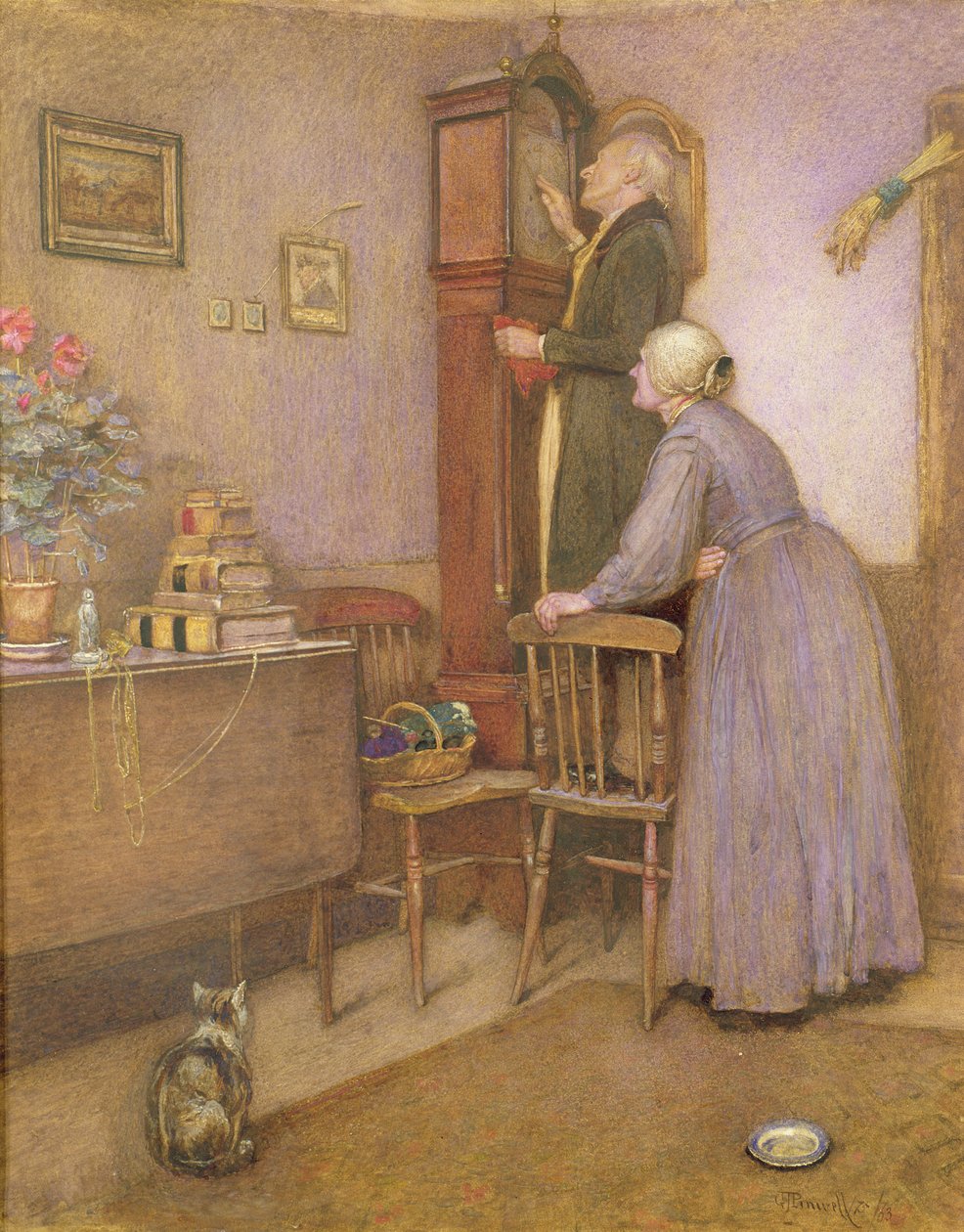 Det gamle ur, 1863 af George John Pinwell