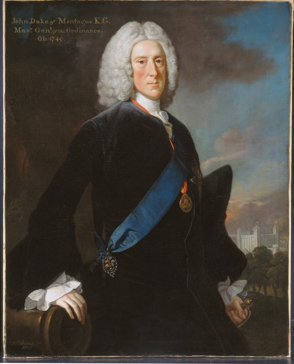 General John, 2. hertug af Montagu (ca. 1688-1749) General Master of the Ordnance, ca. 1740 af George Knapton