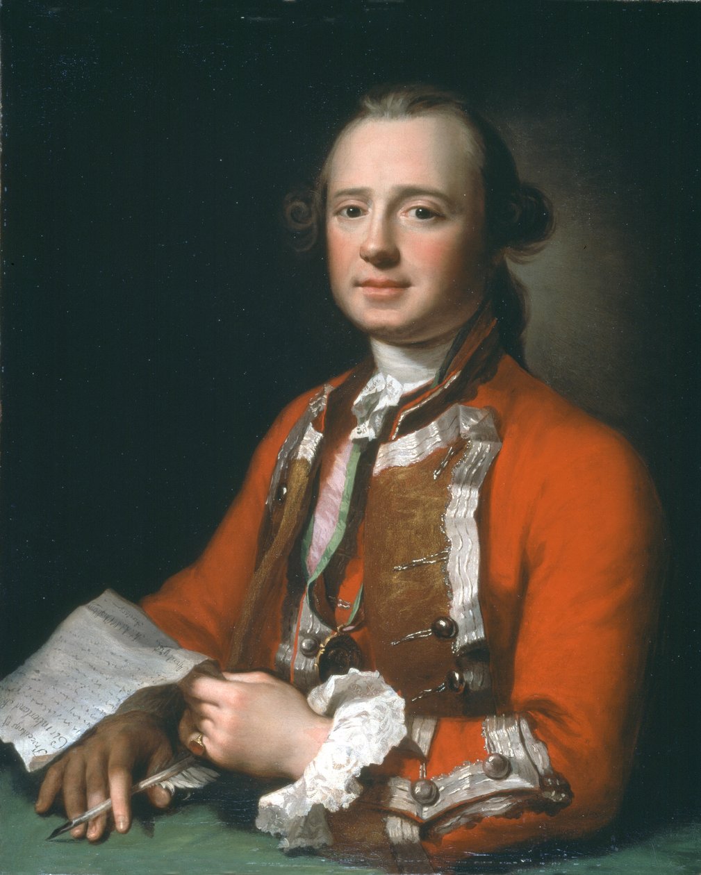 Oberstløjtnant James Adolphus Oughton (1720-80) 37. regiment af fodfolk, ca. 1753 af George Knapton