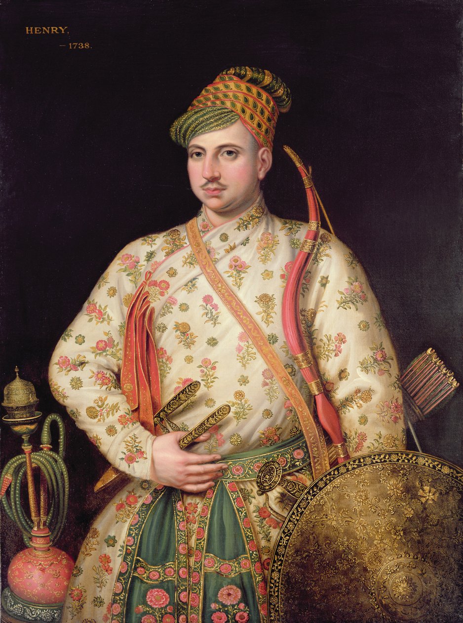 Portræt af en gentleman i Royal Mogul Costume, 1738 af George Knapton