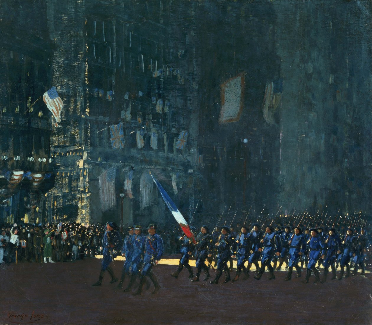Blue Devils på Fifth Avenue af George Luks