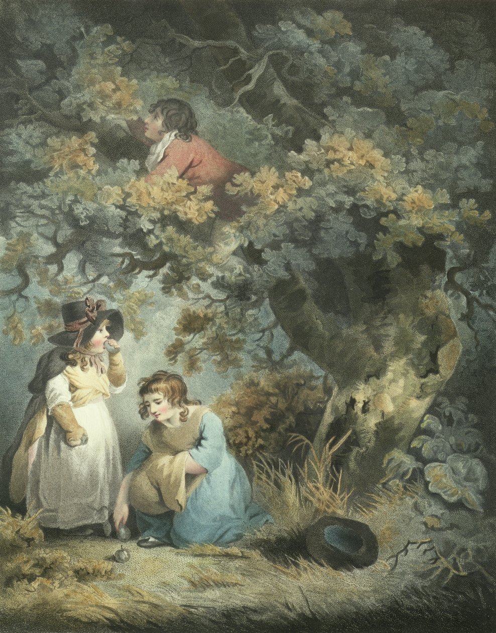 Samler frugt, graveret af R.M. Enge, værtshus. af John Raphael Smith, 1793 (stiftgravering) (par 125531) af George Morland