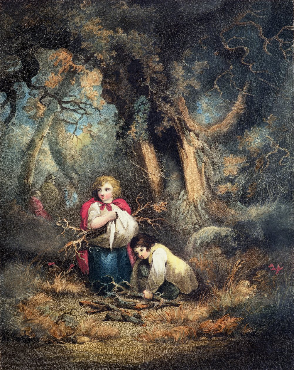 Gathering Wood, graveret af R.M. Enge, værtshus. af John Raphael Smith, 1793 (stiftgravering) (par 125532) af George Morland