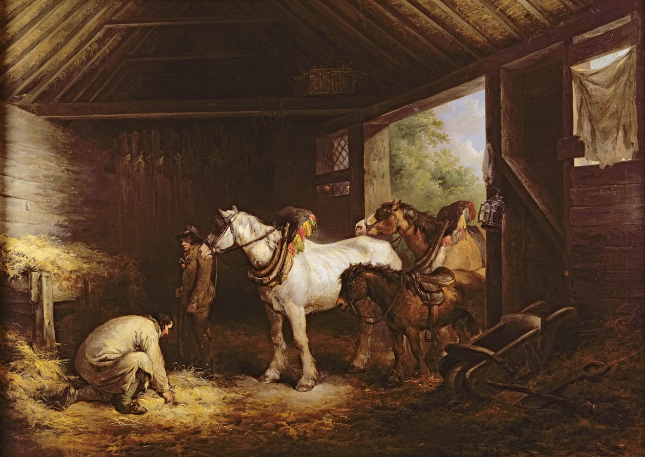 Inde i en stald af George Morland