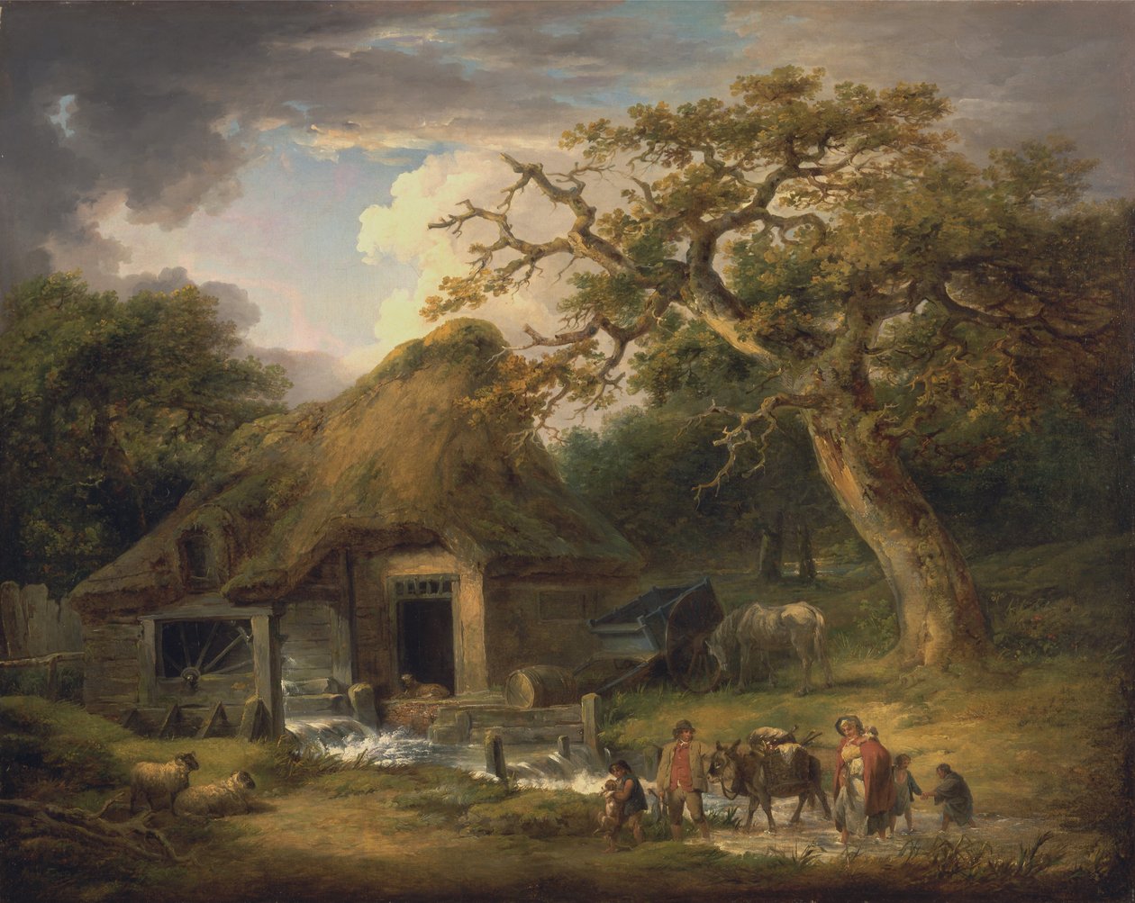 Den gamle vandmølle af George Morland