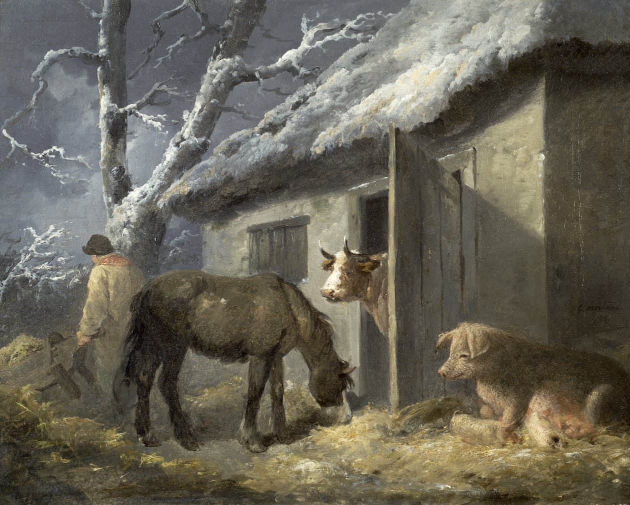 Vintergård af George Morland