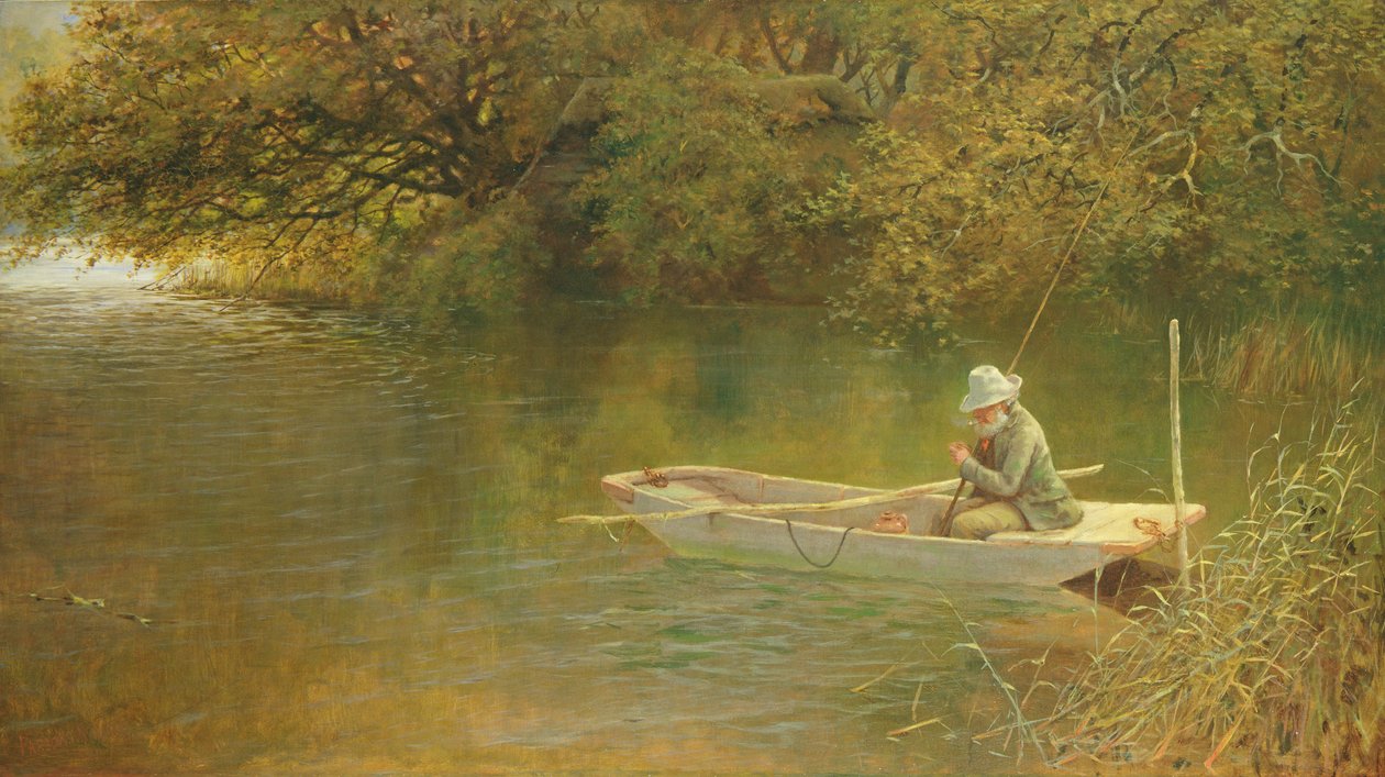 Tilfredshed, et hjørne af en Norfolk Broad af George Parsons Norman