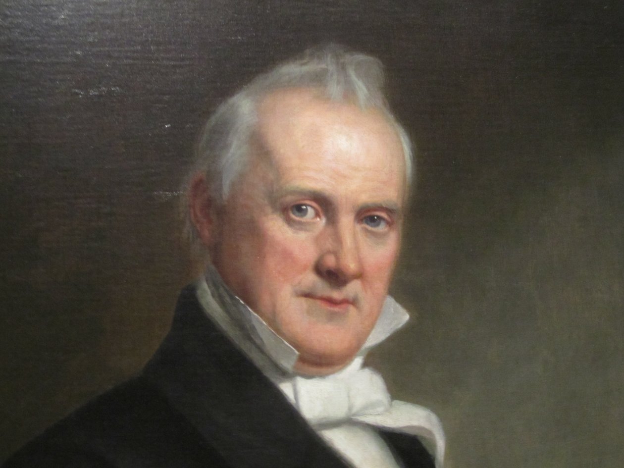 Portræt af James Buchanan -detaljen af George Peter Alexander Healy