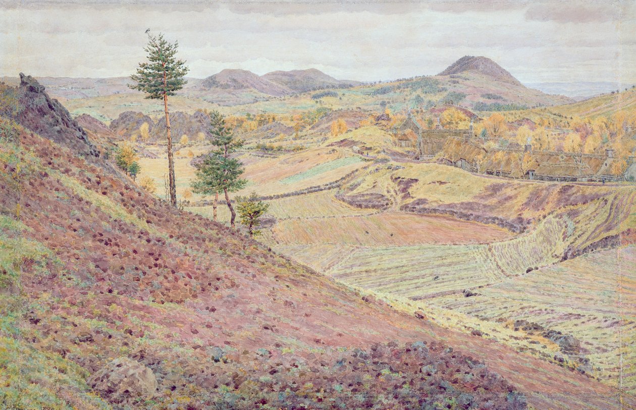 I Auvergne (wc over blyant på papir) af George Price Boyce
