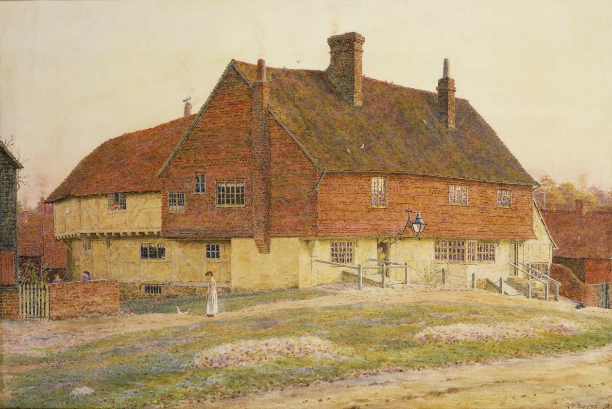 Crown Inn i Chiddingfold af George Price Boyce