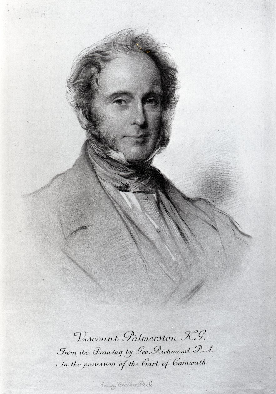 Viscount Palmerston, graveret af Emery Walker af George Richmond