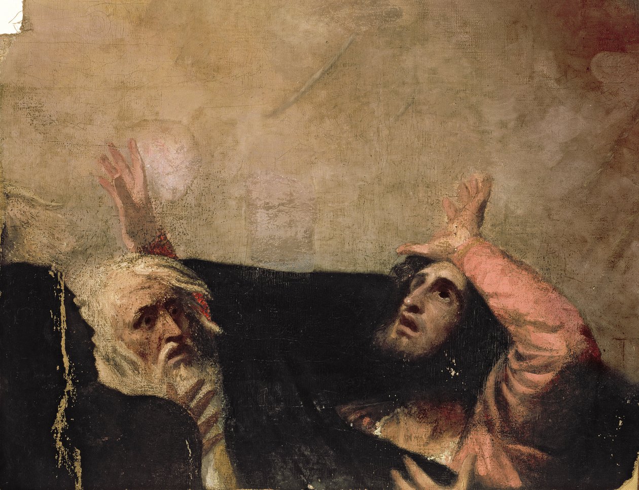 Alonso, konge af Napoli, og en anden figur, fragment fra 