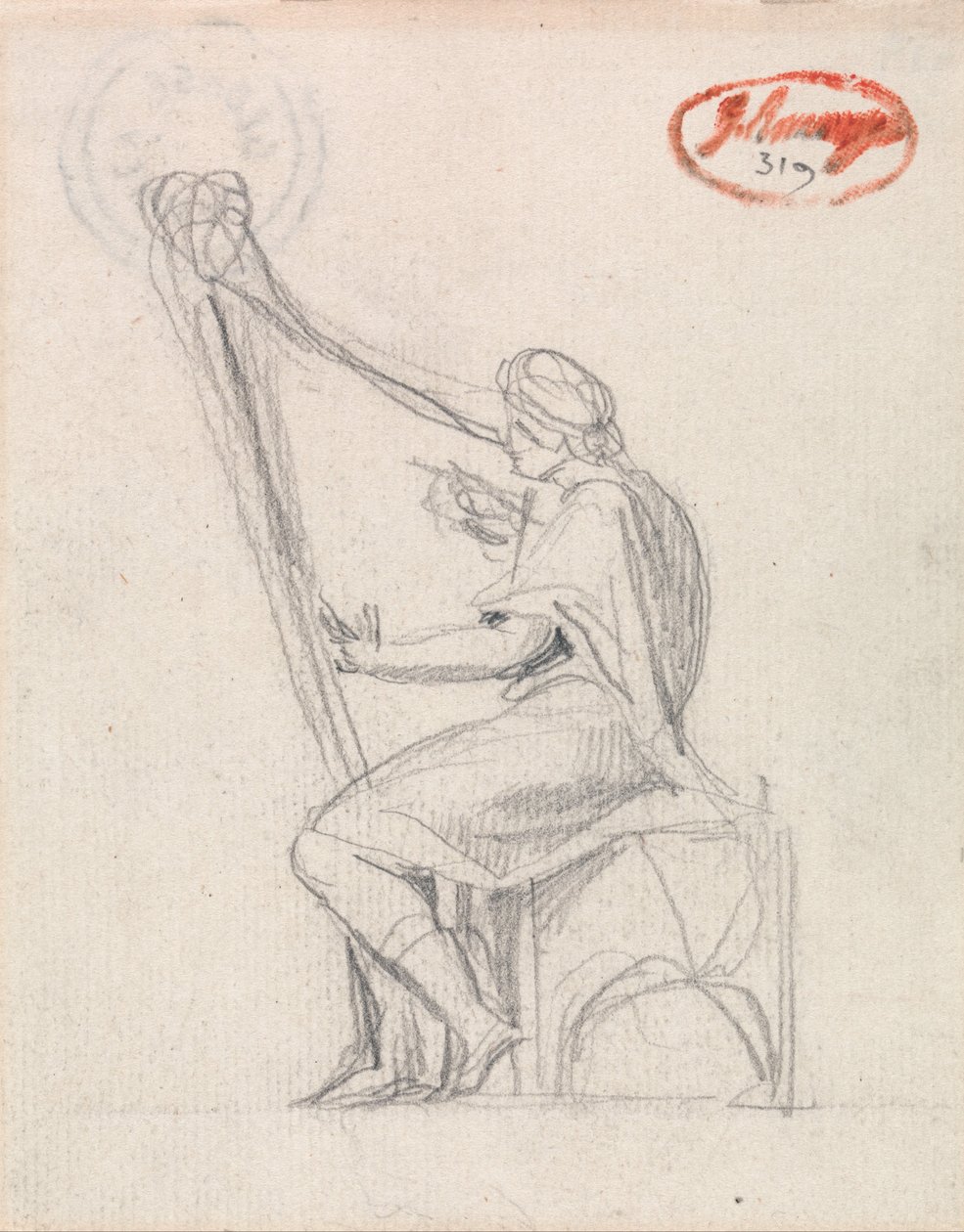 David spiller harpe af George Romney