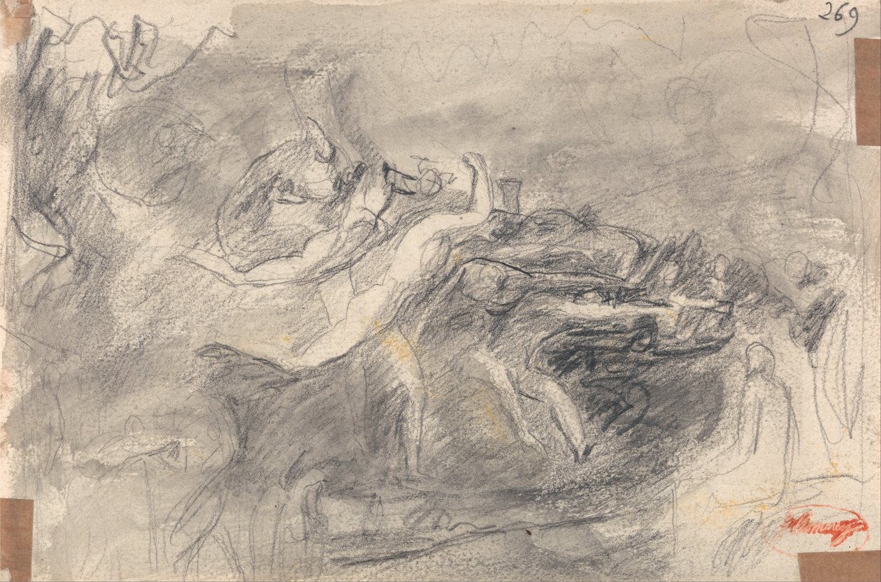 Demonisk angreb for Kristi fristelse af George Romney