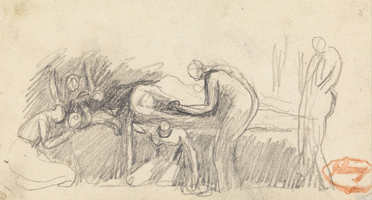 Figur Sammensætningsundersøgelse 23 af George Romney