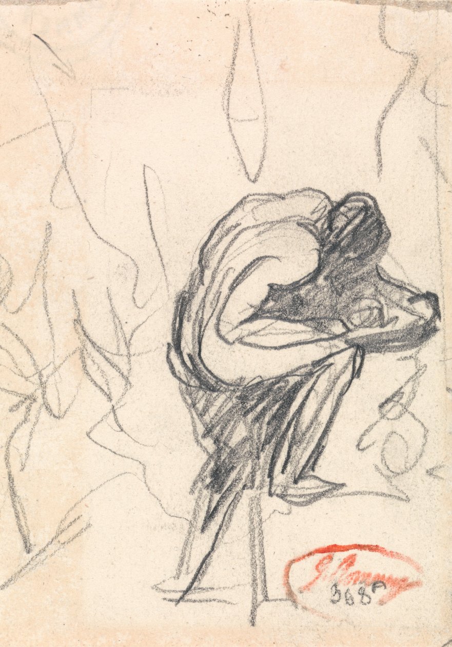 Figur Stående, med en Bent Knæ af George Romney