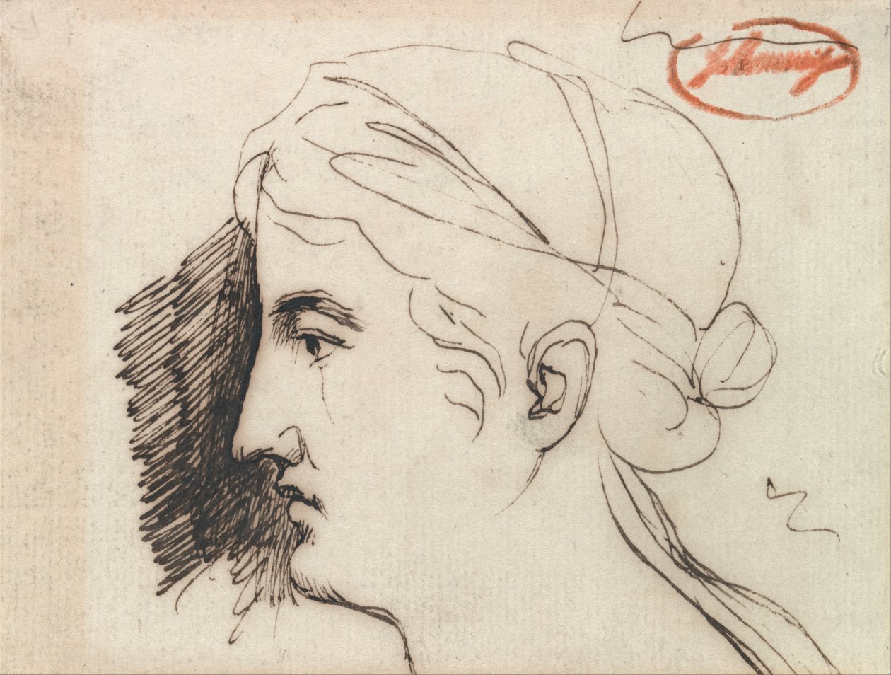 Hoved af en kvinde af George Romney