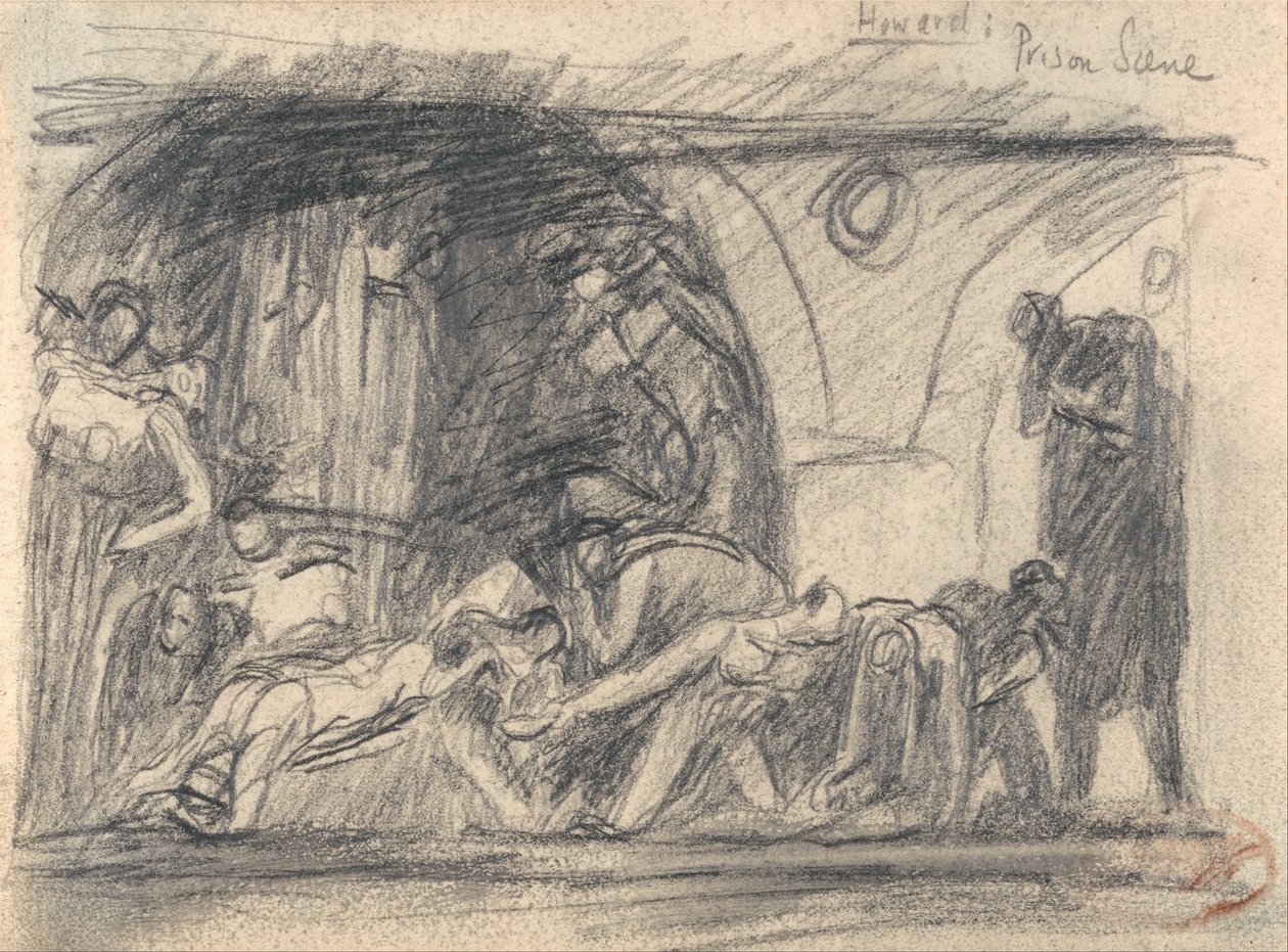 Howard på besøg i et fængsel af George Romney