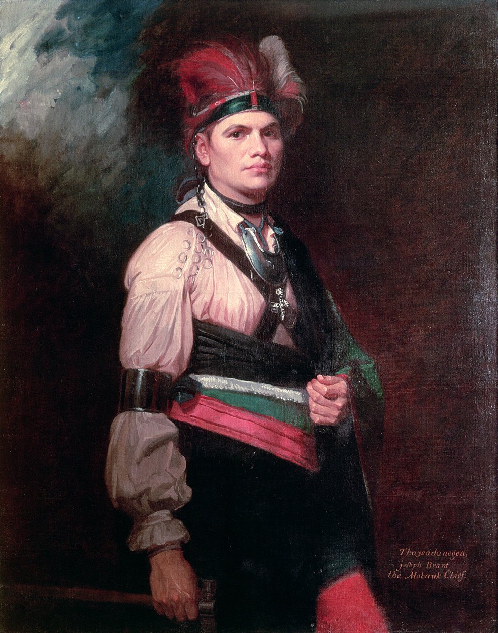 Joseph Brant, chef for Mohawks, 1742-1807 af George Romney