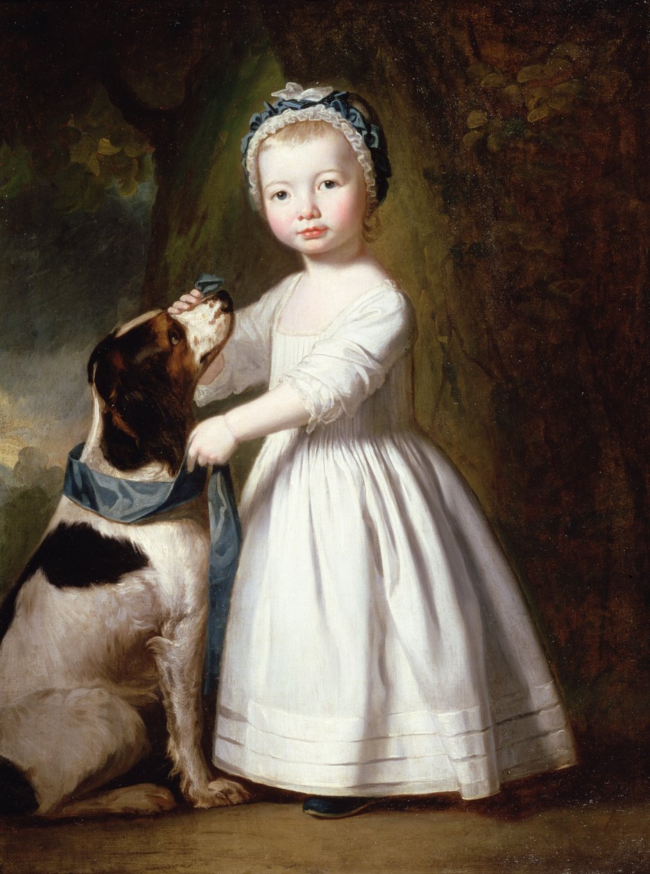 Lille dreng med en hund, ca. 1757 af George Romney
