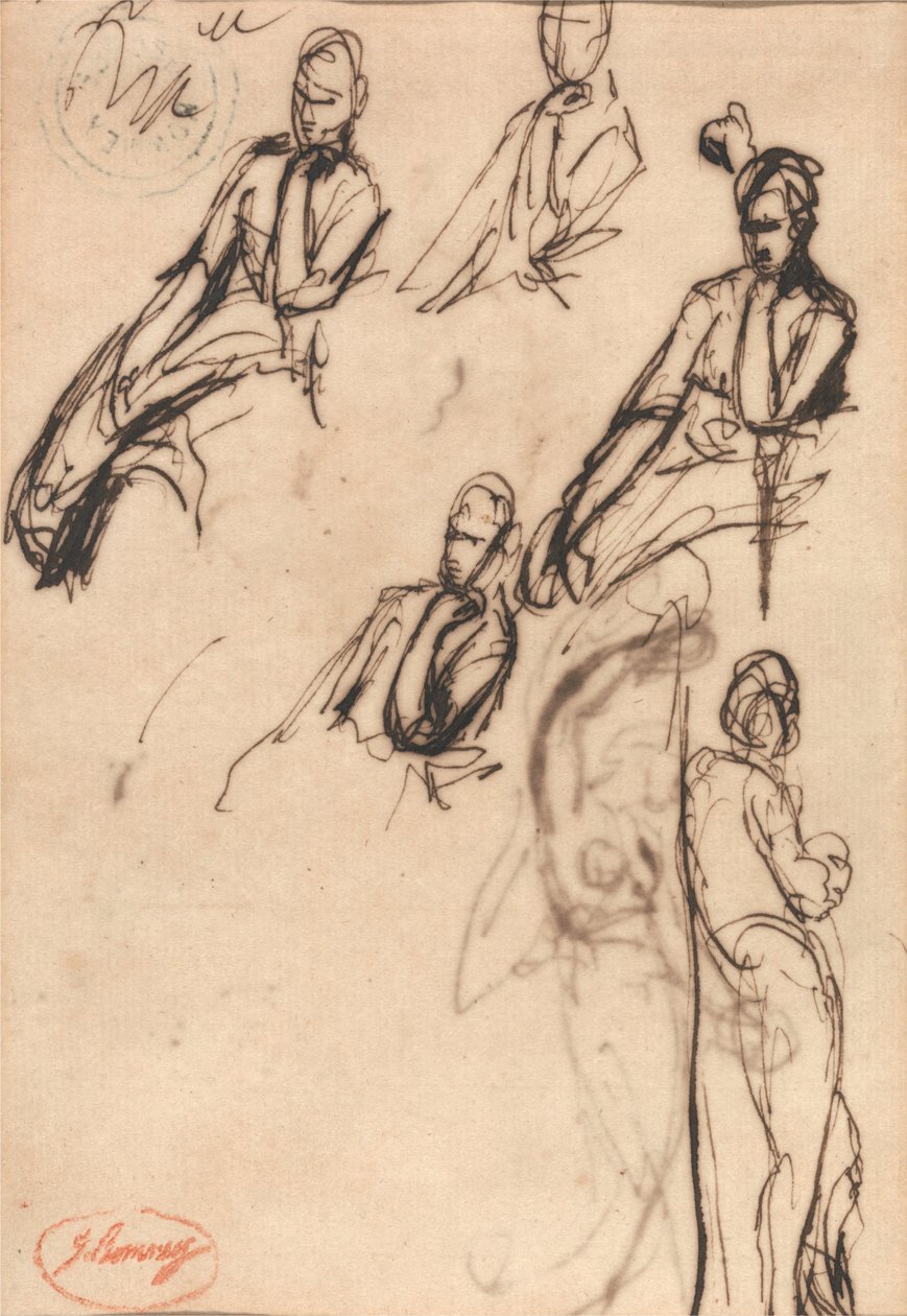 Siddende og stående figurer af George Romney