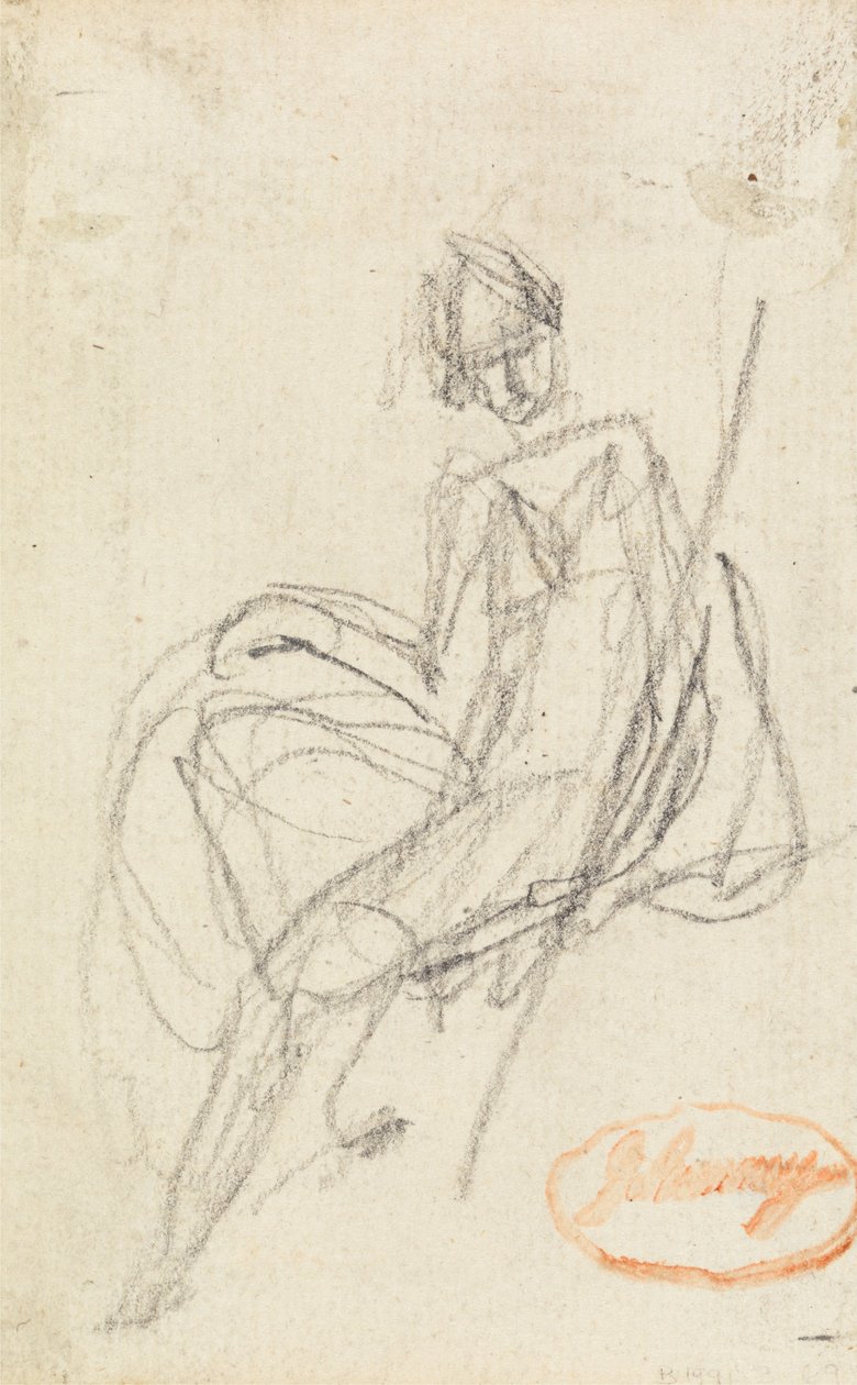 Studie af en siddende kvinde af George Romney