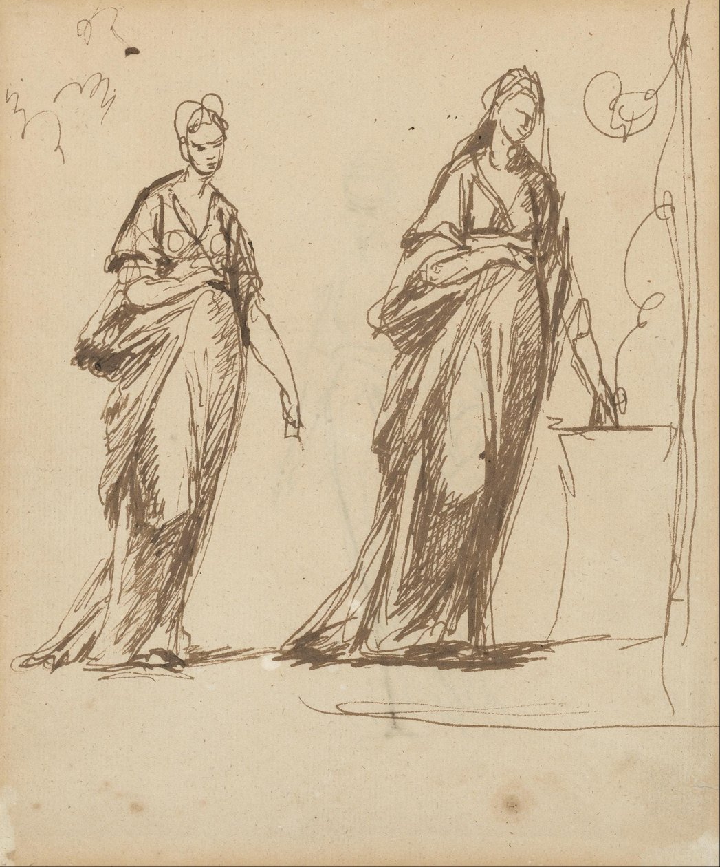 To kvindelige figurer af George Romney