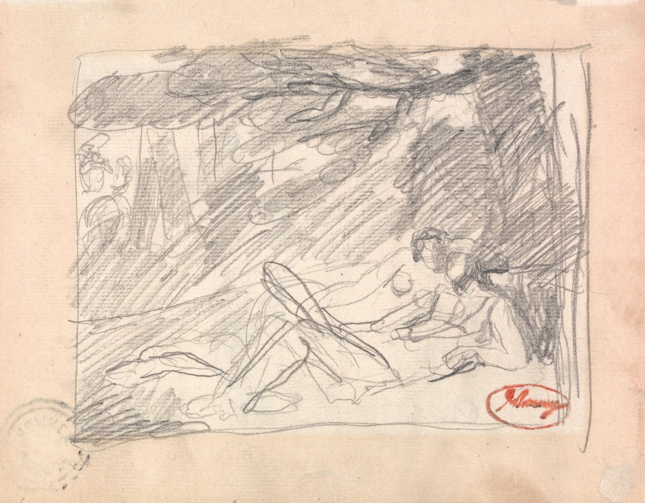 To elskere i et landskab af George Romney