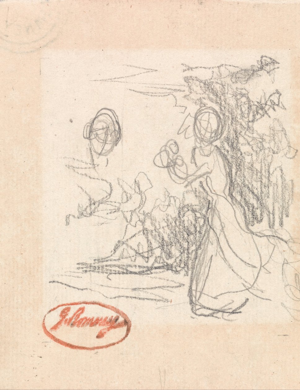 Unge dame, muligvis på flugt af George Romney