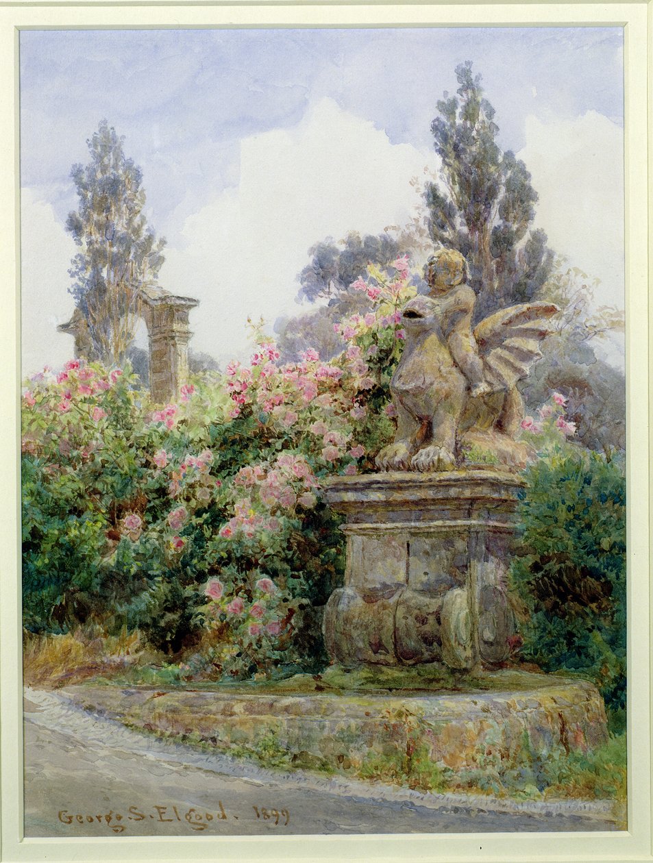 China Roses, Villa Imperiali, Genova af George Samuel Elgood