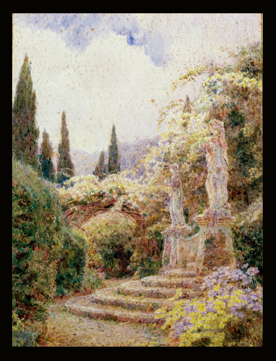 Flora og Pomona, Villa Brandstiftelse, Nice af George Samuel Elgood