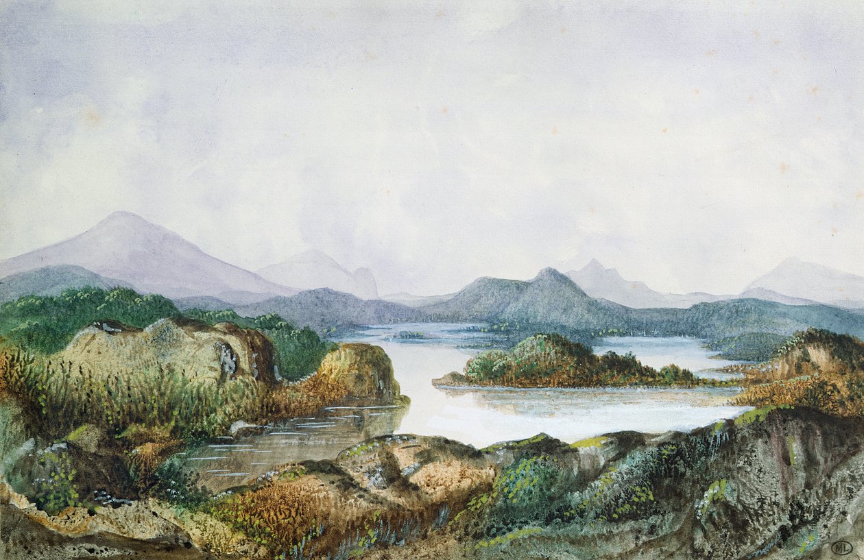 Landskab med en sø af George Sand