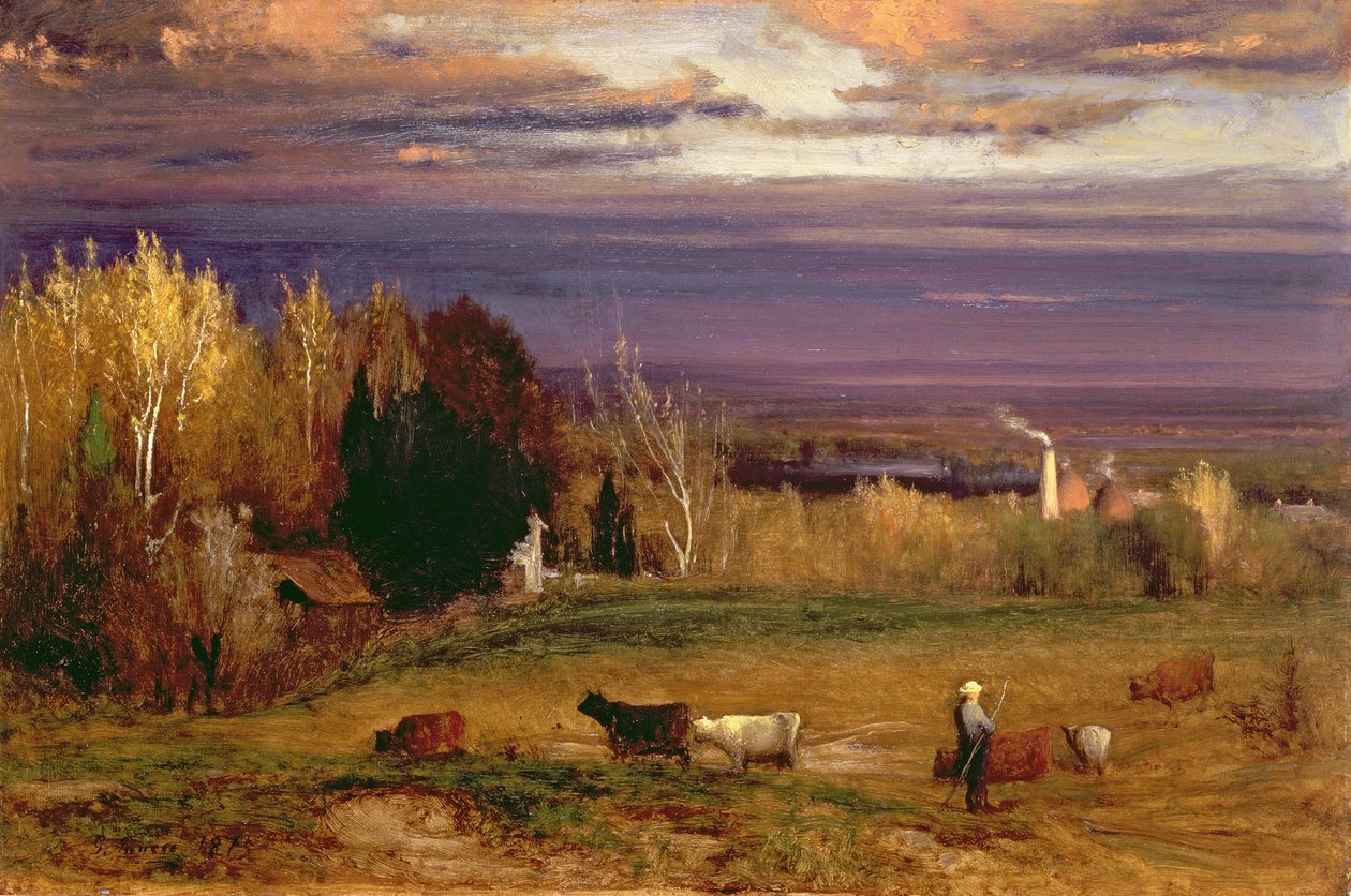 Solskin efter storm eller solnedgang, 1875 af George Inness