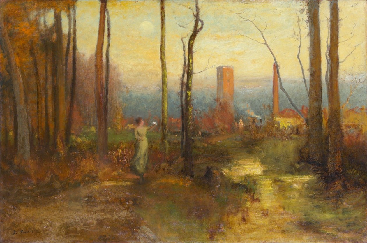 The Mill Stream, Montclair, New Jersey, ca. 1888 af George Inness